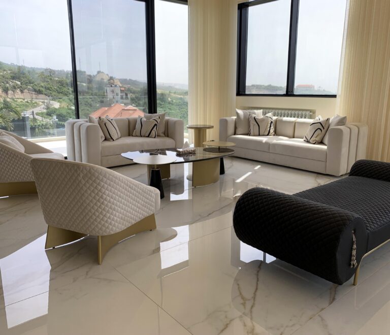 A side view of the Billionaire sofa set
